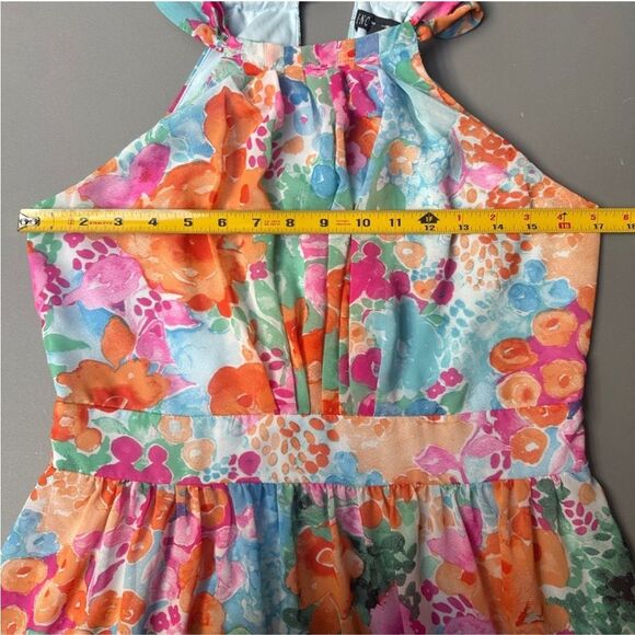 INC International Concepts Floral-Print Halter Maxi Dress Tropical Rose Sz 6 - Picture 11 of 12